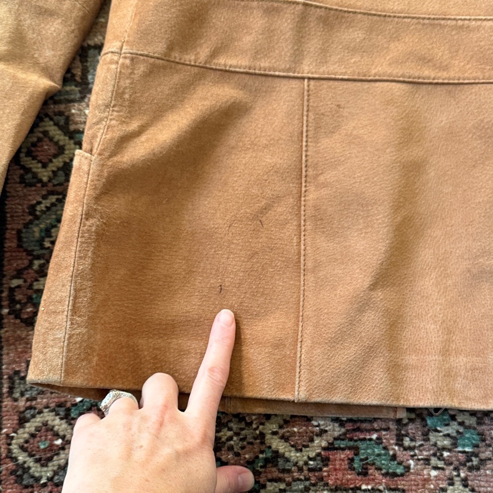 Vintage Bernardo by Nordstrom Suede Camel Tan Leather Jacket - Picture 10 of 10